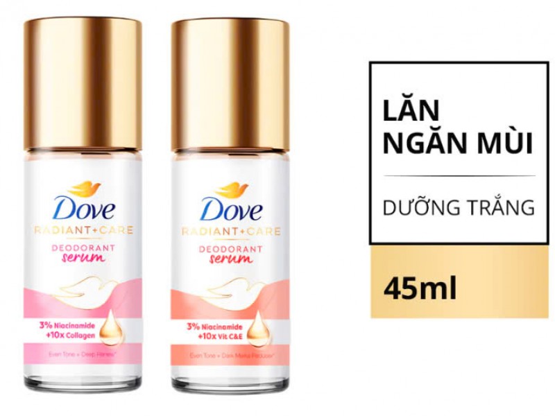 Lăn Ngăn Mùi Dưỡng Sáng Dove – Sáng Mịn & Mờ Thâm, Ngăn Mùi 48H