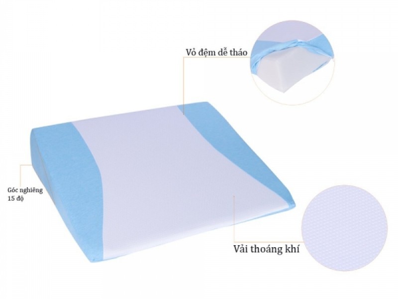 Gối chống trào ngược cho bé Animo B2207_NK009 (K10-E0011,Xanh)