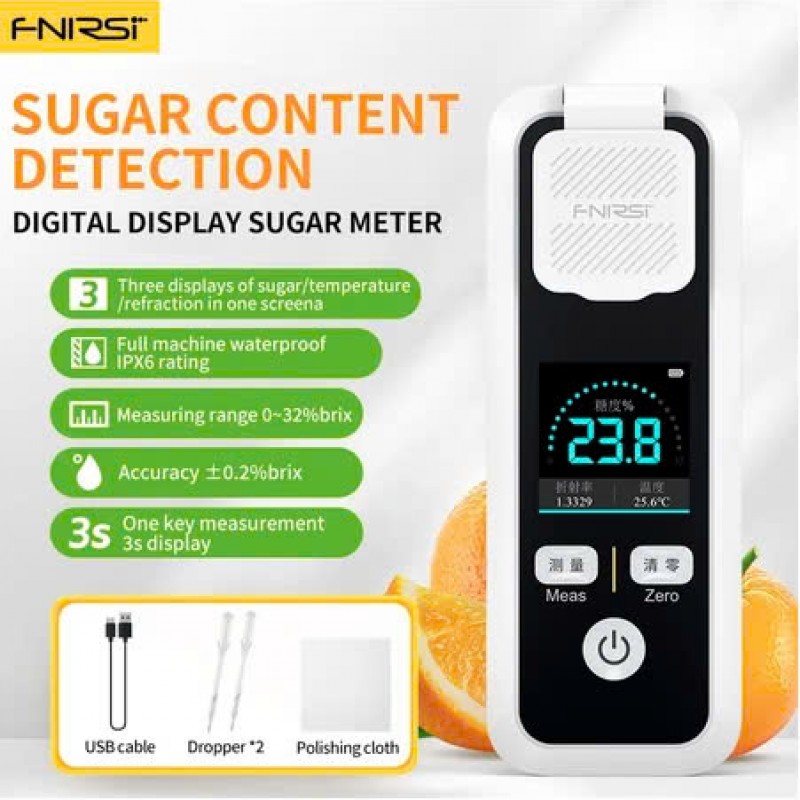 Dụng cụ đo đường Trái cây Máy đo Brix có độ chính xác cao Máy đo độ ngọt Máy đo khúc xạ Phát hiện đường Dụng cụ đo đường